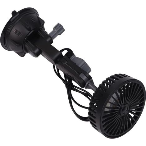 Ventilateur de voiture multidirectionnel avec alimentation USB (1/5)