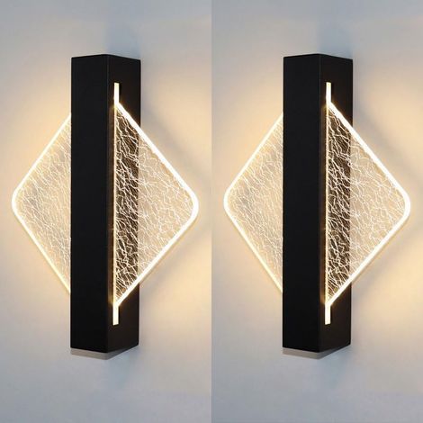 Applique murale LED acrylique noire style nordique, 3 couleurs, luminaire déco intérieur chambre salon chevet (1/5)