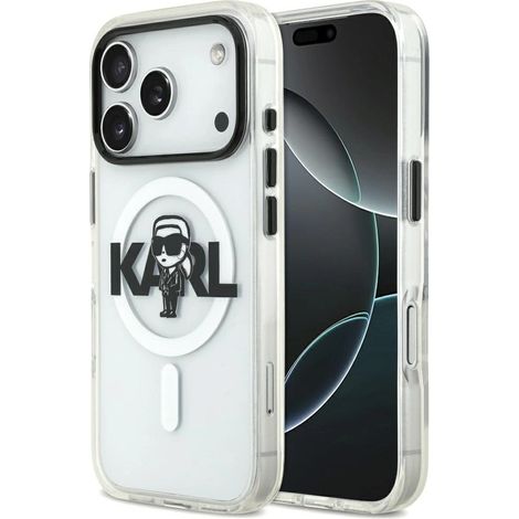 Karl Lagerfeld IML Karl Sketch Logo MagSafe Hülle für iPhone 17 Pro - Transparent (1/5)