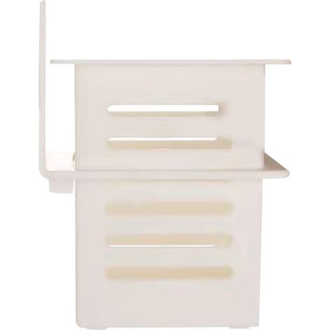 Étagère de drainage blanche adhésive pour salle de bain et cuisine, petit panier mural en plastique imperméable pour baguettes et rangement. (1/5)