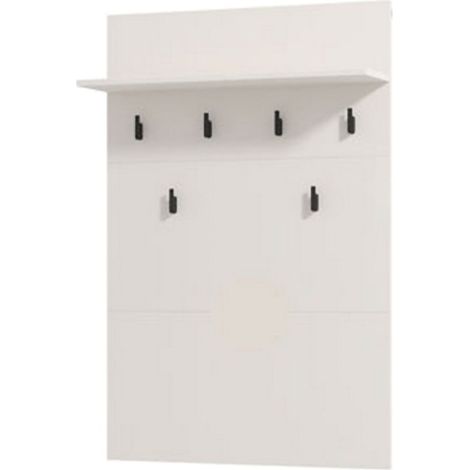 Appendiabiti Navelli, set Fissaggio a Muro Incluso, 6 Ganci, Installazione a Muro, 115h cm Bianco