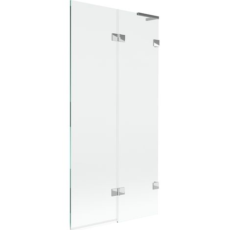 Mexen Lunar L Badewannenfalttür 2-flügelig rechts 90 x 150 cm, transparent, Chrom - 897L-090-100-01-00-P (1/5)