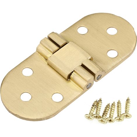 Charnière En Cuivre 180 Degrés Pour Table Pliante Machine À Coudre - Lot De 2 Pièces Épaisseur 2.5mm (1/5)
