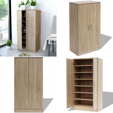 Meuble à chaussures 7 étagères chêne - Meubles À Chaussures - Rangements Chaussures - Meubles Entrée - Armoire Chaussures - Organisateur Chaussures - Home & Living (1/5)