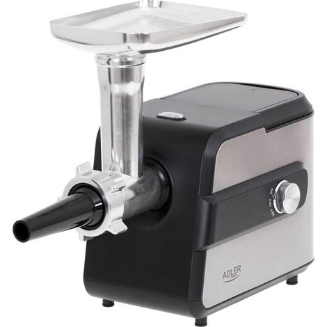 Picadora de carne Adler AD 4813 2000 W plateada y negra