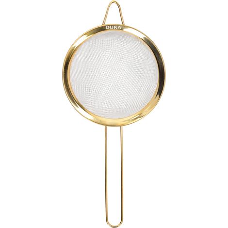 Colador de cocina Duka Guld de 9 cm, acero dorado. (1/3)
