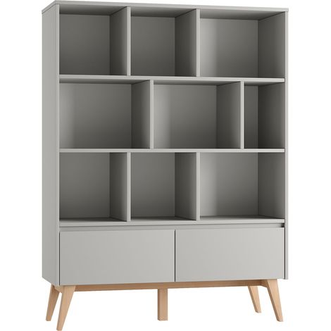 Bibliothèque Pinio Swing Gris et bois (1/5)