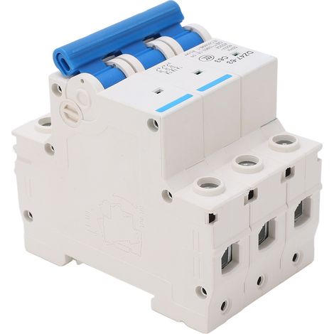 Disjoncteur miniature triphasé DZ47-63 C63 400 V 63 A, montage sur rail DIN, capacité de sectionnement 4500 A (1/5)