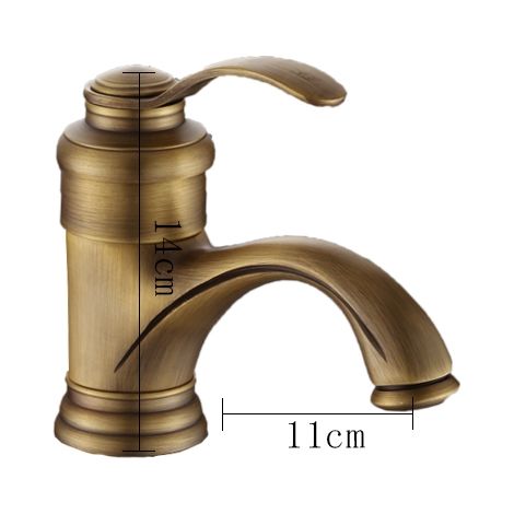 Robinet de baignoire rétro antique bassin européen chaud et froid évier de salle de bain mitigeur finition bronze bouilloire rétro peint balcon bar toilette évier robinet or MNS (1/3)
