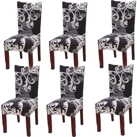 MINKUROW - Juego De 6 Fundas Para Sillas Elásticas Universales Para Silla De Comedor Europea King (1/5)