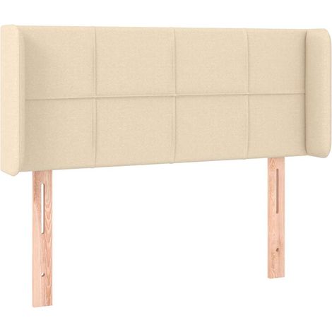 Maison Exclusive - Tête de lit avec oreilles Crème 103x16x78/88 cm Tissu (1/5)