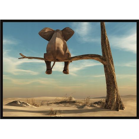 Bildplakat im Rahmen, A4 cm, Elefant, PD233 (1/4)