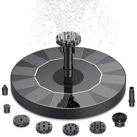Solare fontana all'Aperto Galleggiante Pompa Solare d\'tang 6 Ugelli, Solare Fontana per giardino, Bagno di uccelli, Stagni (1/5)