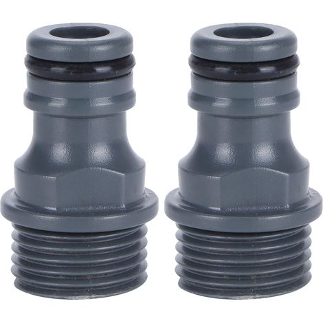 2 x G1/2 filetage mâle connecteur rapide tuyau d'arrosage robinet buse adaptateur outil d'irrigation (1/3)