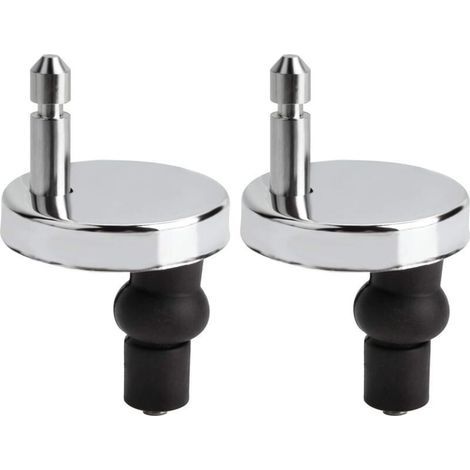 Lot 2 Fixations Universelles Abattant WC - Charnières Robustes pour Couvercle Toilettes, Remplacement Facile et Durable