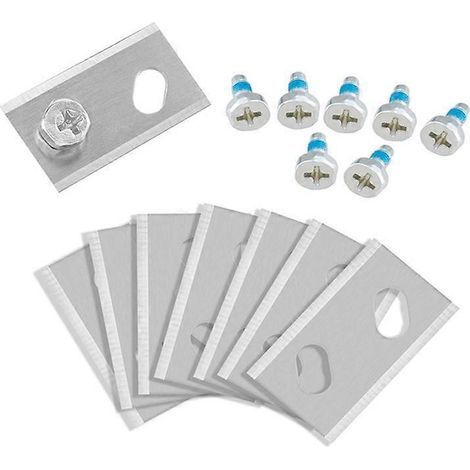 Lot de 8 lames de rechange en acier inoxydable pour robot tondeuse Robomow RK. 32 x 18.6 x 0.9 mm (1/4)