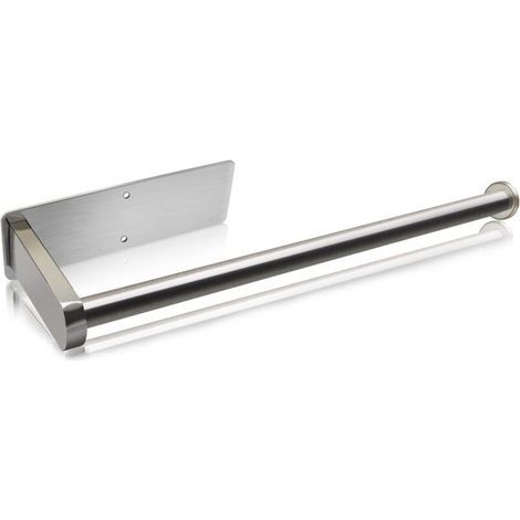 JSSEVN - Paper Towel Holder, Stainless Steel Paper Towel Dispenser Stand, No Drilling Required, Self-Adhesive Paper Towel Holder, Wall-Mounted Paper Towel Dispenser, Kitchen Roll Holder for Cabinet (1/5)