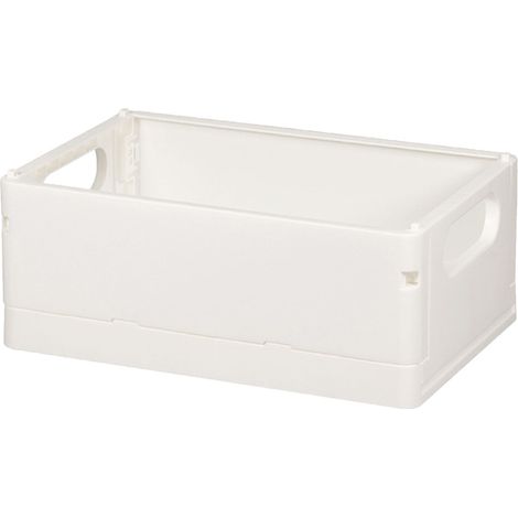 Panier de rangement polyvalent en plastique, conteneur de bureau pliable, conteneur de placard pliable pour jouets et cosmétiques (S 18,5 x 10,2 x 2,6 (1/5)
