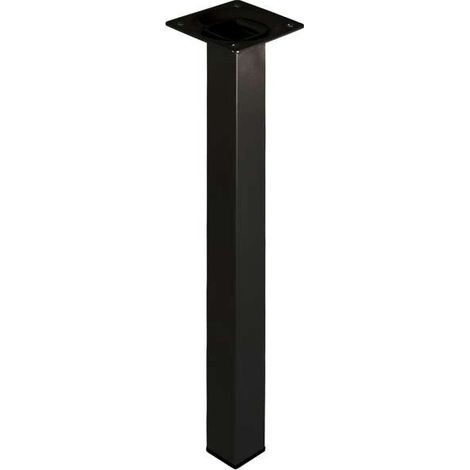 Piede quadro nero 25x25 h 800 - masidef