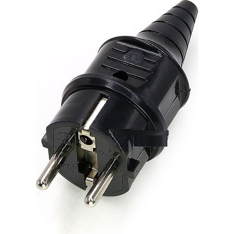 Prise électrique mâle 250V 16A – Protection IP44 – Pour câbles 6-16mm – Matériau ignifuge – Lot de 2 pièces (1/5)