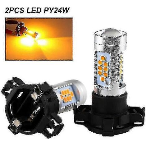 Lot de 2 ampoules LED PY24W pour clignotants avant BMW Série 3 E90/E92, Série 5 F10/F07, X3 E83/F25, X5 E71, X6 Z4 (1/5)