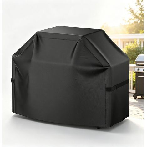 Wasserdichte Grillabdeckung 210D Schwarz 183 x 66 x 130 cm - Grillwagenabdeckung (1/5)
