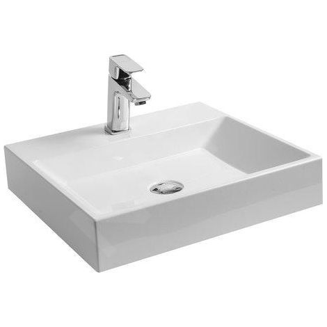 Ravak Natural - Lavabo 500x450 mm, sans trop-plein, avec trou pour robinet, blanc XJO01250000 (1/4)