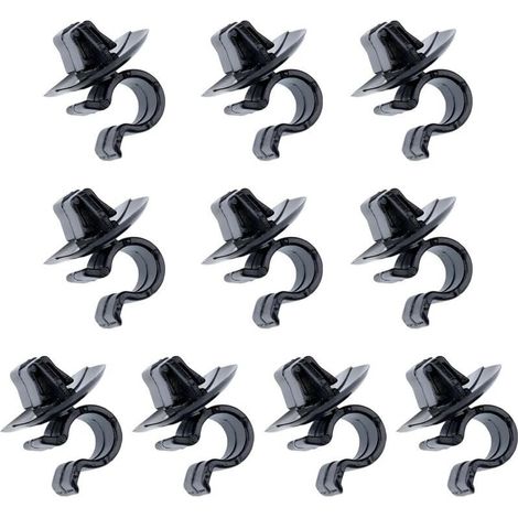 10 Clips Agrafes pour Maintien de la Barre de Capot, Clips de Fixation de Capot en Plastique, Agrafe de Fixation Compatible avec C2 C3 C4 C5 106 206 306 3008 407 et Berlingo etc