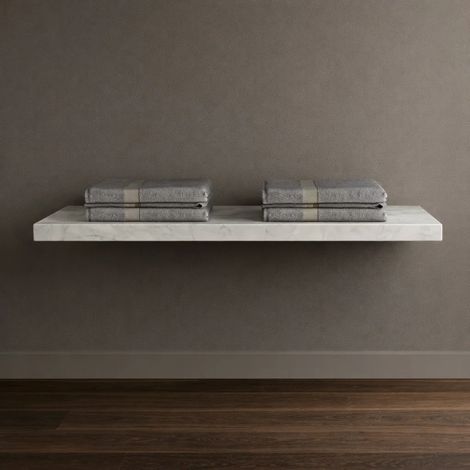 Mensola inferiore lavabo sospeso freya in artificial stone bianco venato finitura- bianco - confezione 1 (1/5)