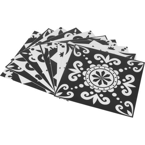 10 pièces autocollants carrelage imperméables résistants à l'usure déco maison PVC 15x15 cm nordique géométrique (1/5)