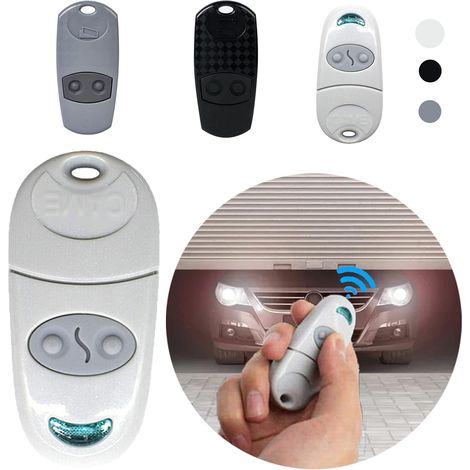 Telecommande Universelle Portail - telecommande Came top432NA, Telecommande Portail Universelle fit pour Venu Top 432NA/432/432EE/ 432A /432M/432S T432/CAME 432 with Pile Bouton 2 CR2016 (Blanc) (1/4)