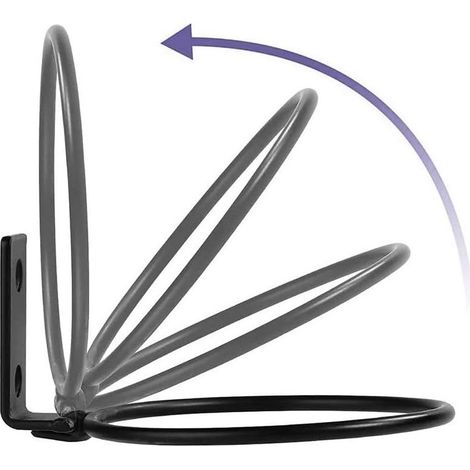 Gamelle surélevée pour chien, montée au mur, en acier inoxydable, avec support pliable, résistante à l'usure, avec support (15,2 cm) (1/5)
