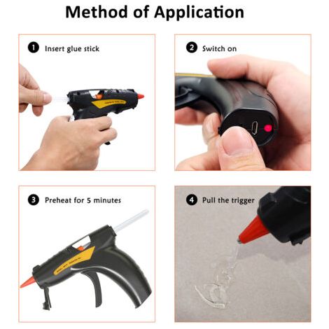 Juego de pistola de pegamento termofusible USB de iones de litio con 50 barras de pegamento de 0,7150 mm. (1/5)