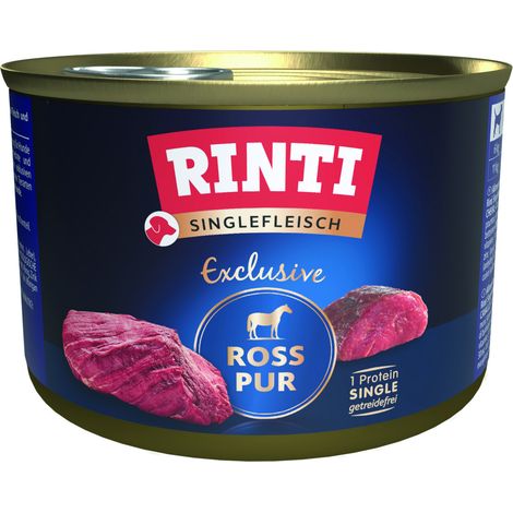 Rinti Singlefleisch Exclusive Hundenassfutter Adult getreidefrei 185 g Ross