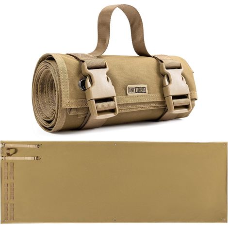 Tapis de tir enroulé - Portable - Avec 6 clous de sol - Antidérapant - Pour entraînement en extérieur, chasse et sac à dos - Randonnée (1/5)
