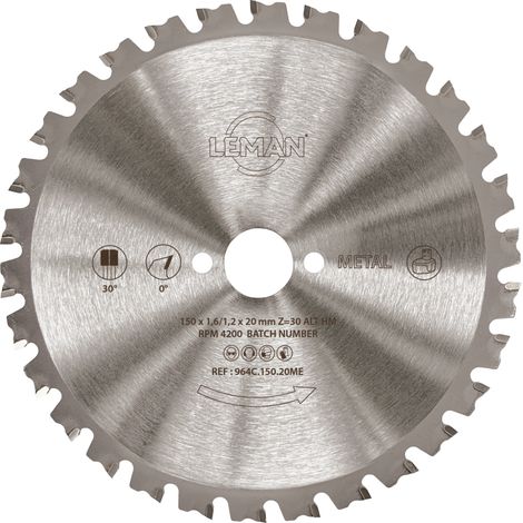Lame fine LEMAN pour scie circulaire portative - pour métal (1/4)