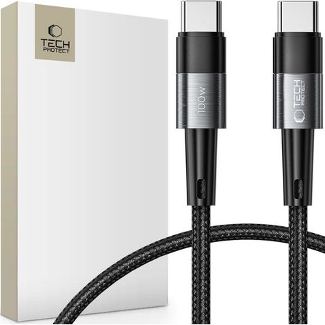 Tech-Protect Ultraboost Typ-C-Kabel PD100W/5A 25CM grau