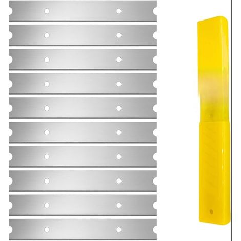 lames de rechange pour grattoir mm, en acier au carbone très tranchantes, adaptées pour enlever peinture, colle, autocollants, résidus sur fenêtres, carrelage et surfaces vitrées (1/5)