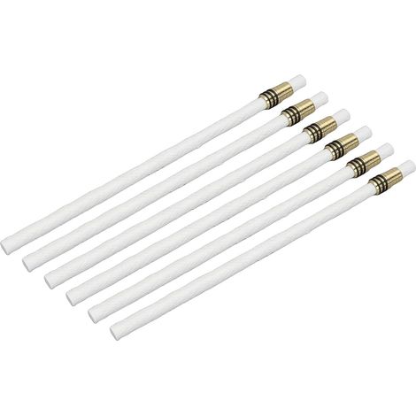 6er-Set Dochte aus Messing für Weinflaschenfackeln, langlebige Fiberglasdochte mit Messinghaltern und Unterlegscheiben für die Gartendekoration (1/5)