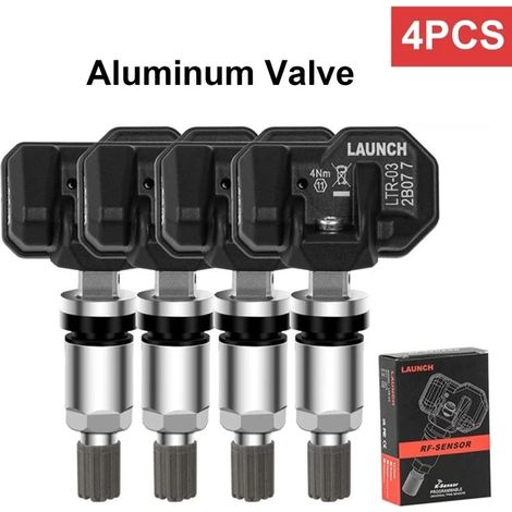 (4 pièces) Convient pour RF - Outil de réparation de pneus à valve en aluminium 2 en 1 315 MHz 433 MHz, capteurs de véhicule, surveillance de la pression des pneus (1/5)