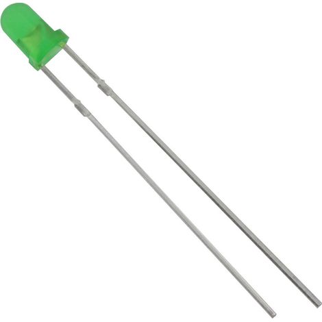TRU COMPONENTS 1573702 LED bedrahtet  Grün Rund 3 mm 3000 mcd 60 ° 20 mA 3.1 V