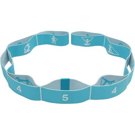 2pcs Bande d'étirement de yoga, bande de yoga, étirement, avec 9 plaisirs, sangle extensible, bande élastique de fitness, bande de résistance segmentée pour pilates, danse, gymnastique, étirement effi (1/5)