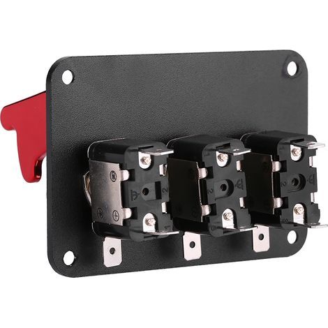 Interrupteur de Commutateur Panneau 3 Groupes 12V pour Voiture de Course Red (1/5)