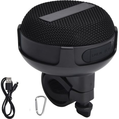 Bluetooth 5.0 Fahrradlautsprecher, wasserdicht nach IPX7, mit eingebautem Akku, Display und ideal für unterwegs. (1/5)