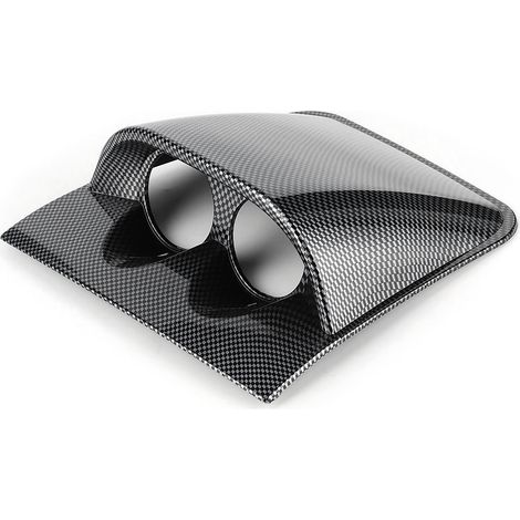 2in dosette de tableau de bord à double jauge, dosette de jauge de tableau de bord double trou support de support de compteur de voiture accessoire Auto universel(Style de fibre de carbone). (1/5)