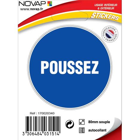 Panneau Poussez - Vinyle adhésif Ø80mm - 4031514 (1/2)
