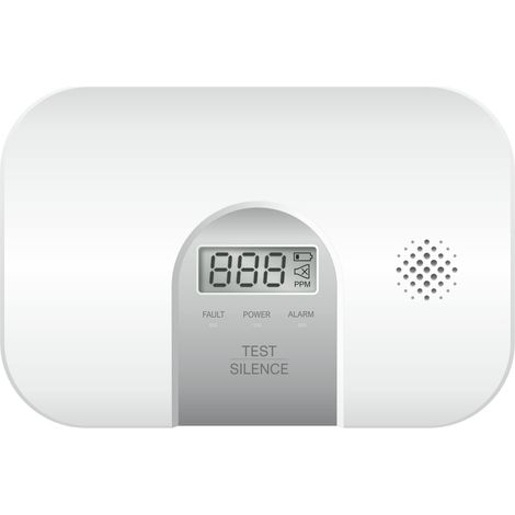 ELRO FC2802 - Rilevatore di monossido di carbonio, sensore di 10 anni, conforme alla norma EN50291, con display, pulsante di prova e indicatore di batteria