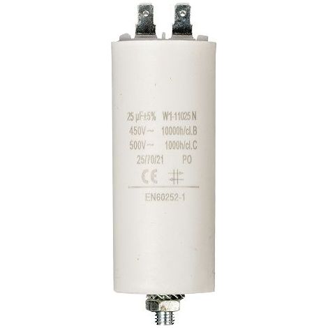 Condensador de arranque para motor electrico 450 VAC 25.0 uF