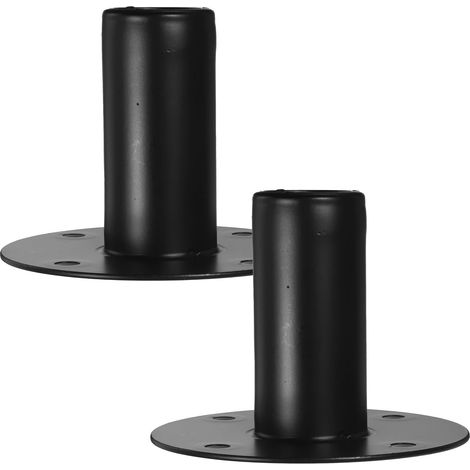 Lot de 2 Supports pour Haut-Parleur en Alliage D'aluminium Noir, Robuste et Facile à Retirer, pour Scènes et Fêtes, Design Unique Finition Soignée (1/5)