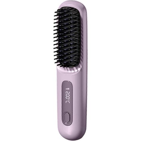Brosse lissante portable, peigne lissant rechargeable (doré) (1/5)